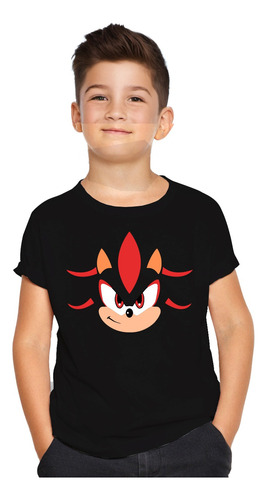 Polera Diseño Sonic Shadow The Hedgehog Niño Niña