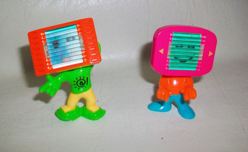 Muñecos Kinder Sorpresa Cara De Tele Importados Lote X 2 (Usado)
