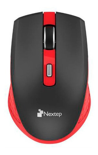 Mouse Optico Inalambrico Recargable Nextep Negro/rojo