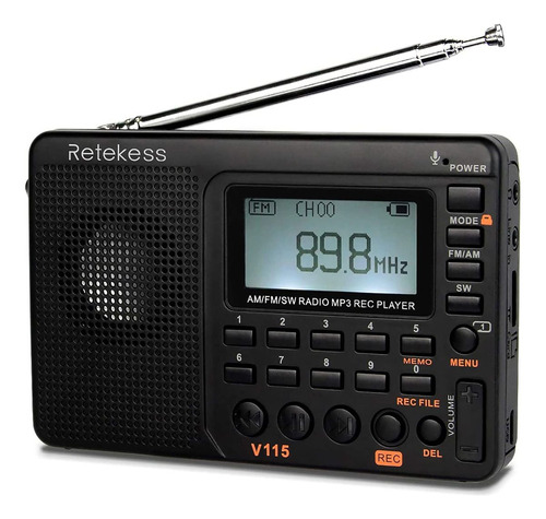 Retekess V115 Digital Radio Am Fm, Portable Shortwave