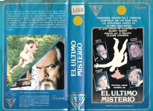 El Ultimo Misterio Vhs Orson Welles Anthony Perkins 1971