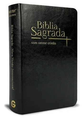 Bíblia Sagrada Nvi | Letra Grande Com Cantor Cristão | Preta