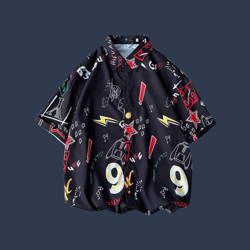 (a-l) Camisa Temática Para Adolescentes Y Hombres Con Estamp