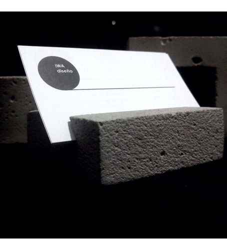Tarjetero De Cemento Minimalista Para Escritorio