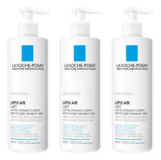 Combo X3 La Roche Lipikar Lait Hidratante Corporal 400 Ml