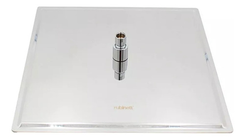 Regadera Cuadrada Acero Inoxidable 25cm Con Brazo Cromada Acabado Brillante Color Cromado