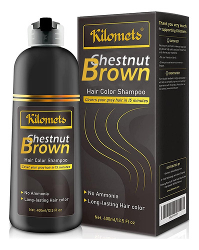 Kilomets Champú Para Tinte De Cabello Castaño 3 En 1 - Champ