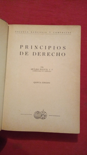Principios De Derecho Arturo Puente Banca Y Comercio