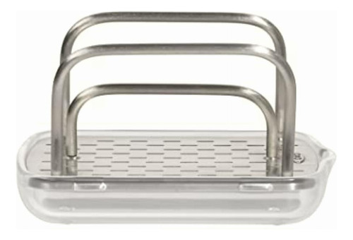 Oxo 13113100 Porta Esponja Acero Inox, 11 Cm, Multicolor