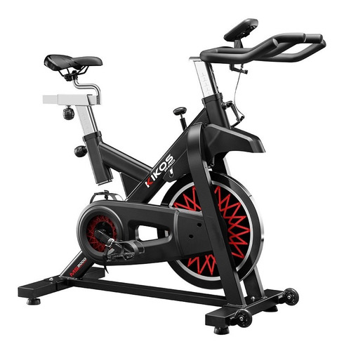 Bicicleta ergométrica Kikos MS2000 para spinning cor preto e vermelho