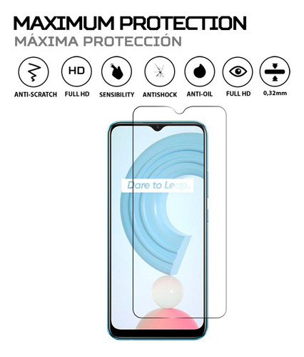 Imagen 2 de 6 de Protector De Pantalla Antishock Realme C21y