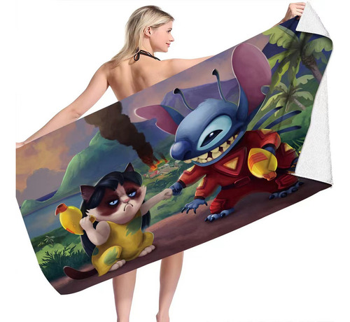 Toalla De Baño Lilo & Stitch, Toalla, Toalla De Playa Stitch