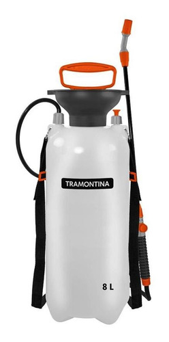 Pulverizador lateral de precompresión Tramontina de 8 litros, color blanco
