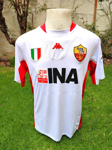 Jersey Roma De Italia 2001 Retro Blanca Talla M