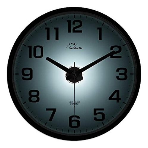 Reloj De Pared Con Luz Nocturna Wallarge Para Dormitorio, Fu