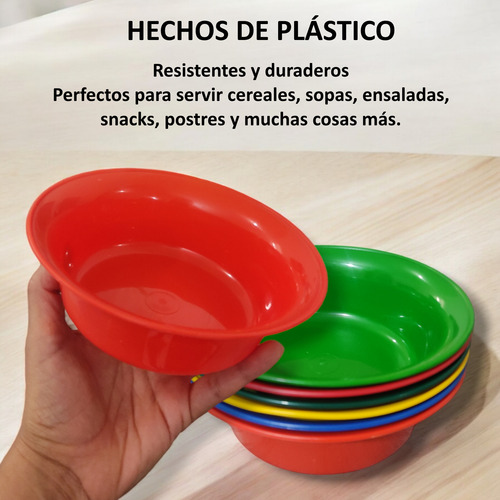 Plato Hondo Plastico Tazon Pozolero Avenero 400ml 6 Piezas