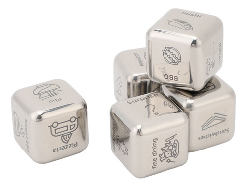 Food Decision Dice For Date Night, 5 Unidades, 30 Padrões Em