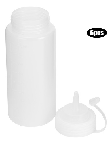 Botella Exprimible, 6 Unidades De 480 Ml De Aderezo Para Ens