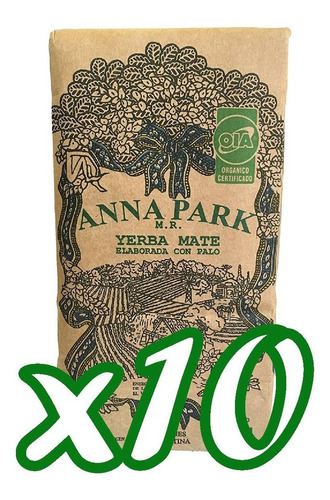 Imagen 1 de 1 de Yerba Mate Orgánica Anna Park 500g Certificada X 10 Uni