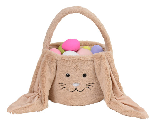 U Happy Easter Plush Bunny Long Ears Bags Easter Basket Rabb