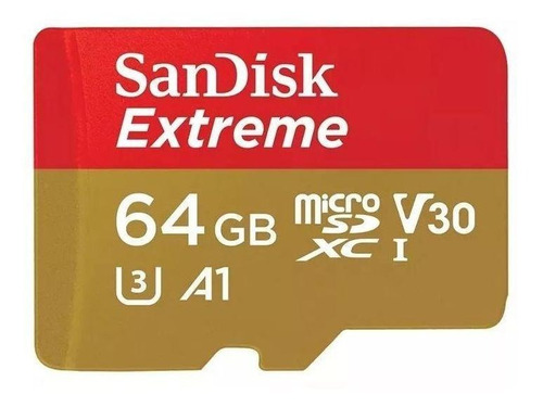 Tarjeta de memoria SanDisk SDSQXAF-064G-GN6AA  Extreme con adaptador SD 64GB