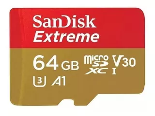 Tarjeta de memoria SanDisk SDSQXAF-064G-GN6AA Extreme con adaptador SD 64GB