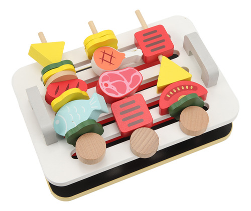 Set De Simulación De Juguetes De Barbacoa De Madera, Juego D