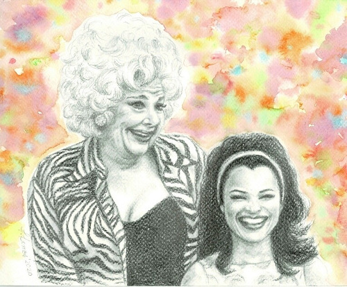 Retrato Personalizado Día De La Madre Dibujo A Lápiz Cuadro