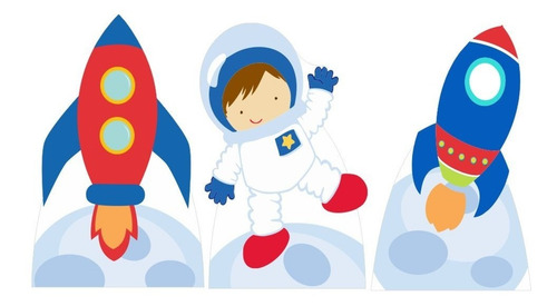 Imagem 2 de 5 de Totem Mesa Festa Astronauta Lua Planeta