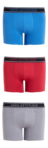 Boxer Hombre Tripack Lisos Rojo Fashion's Park