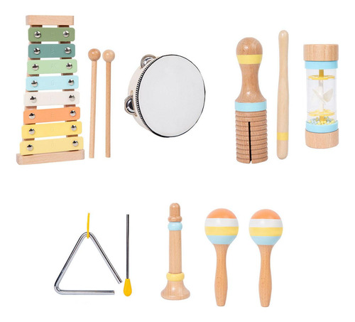 Conjunto De Instrumentos Musicales Para Niños, 8 Piezas