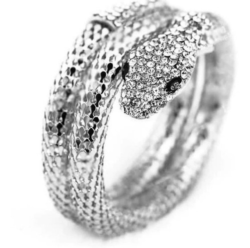 Pulseira Flexível Strass Cobra A Pronta Entrega