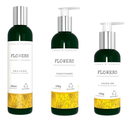 Grandha Flores E Vegetais Flowers Kit Completo C/ 3 Produtos