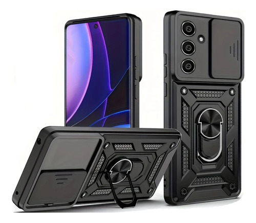 Funda Reforzada Para Samsung S23 Fe S711 Cubre Camaras Negro Armor