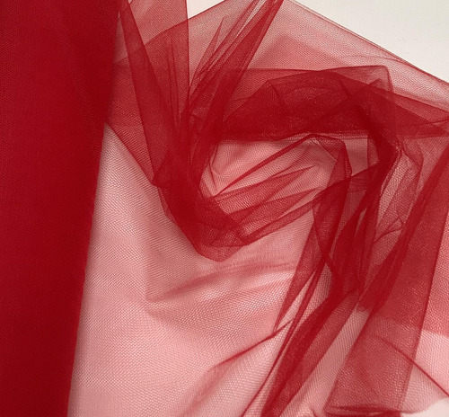 Tecido Tule Liso Vermelho