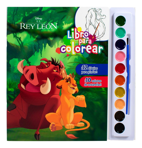 Disney El Rey León. Libro Para Colorear (incluye 12 Dibujos