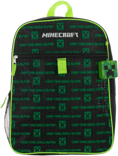 Mochila Minecraft Para Niños, 5 Piezas, Material Escolar Com