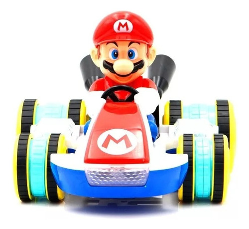 Carro Control Remoto Mario Kart Luces Y Sonido Mario Bros Rc