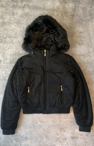 Campera Mujer Importada Puffer Piel Corderoy Bomber Capucha