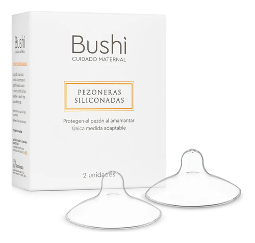 Bushi Pezonera Siliconada Protector Mamario X2