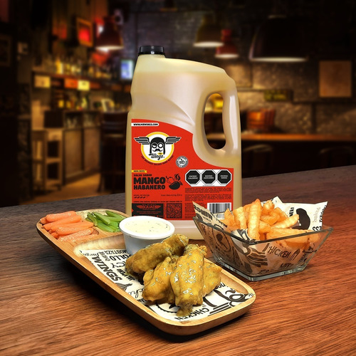 Imagen 2 de 5 de Salsa Mango Habanero Para Alitas 4.2 Kg Al Mejor Precio