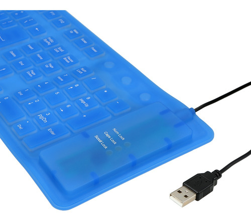 108 Teclas Usb Silicone Flexível Teclado Dobrável Impermeáve