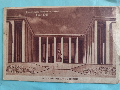 Postal De Francia Año 1937 Época De La Segunda Guerra