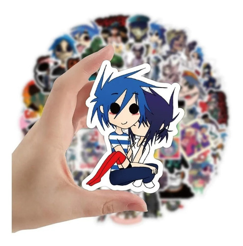 Imagen 2 de 3 de Gorillaz - Set De 50 Stickers / Calcomanias / Pegatinas
