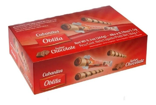 Cubanito Oblita Chocolate 48 Cubanitos X 1 U