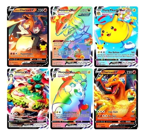 Kit 30 Cartas Pokemon Vmax V Aliados Gx + Carta Zeraora Gx
