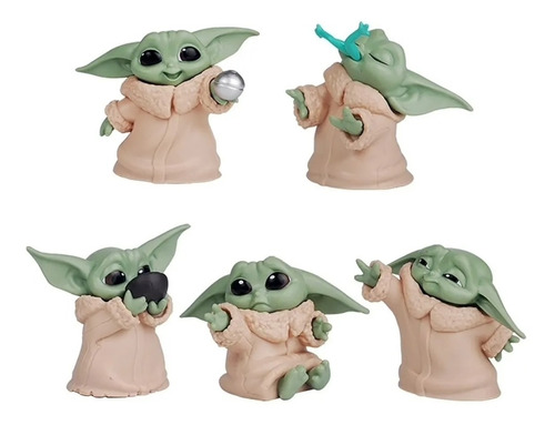 Set De 5 Figuras De Colección Bebé Yoda Star Wars 
