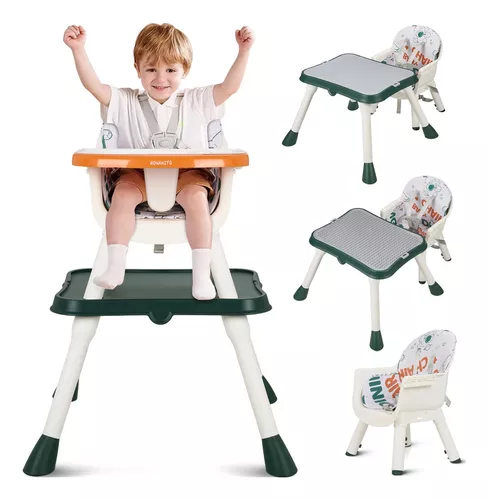 Silla alta para bebé, sillas altas 8 en 1 para bebés y niños pequeños,  silla alta convertible para bebé, mesa de aprendizaje para niños, mesa de