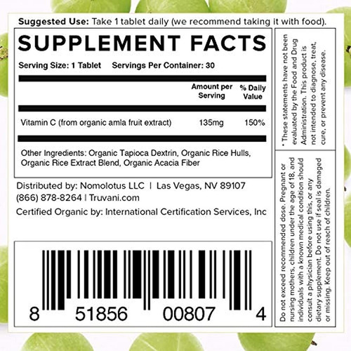 Truvani Vitamina C, Soporte Sistema Inmunológico Orgánico