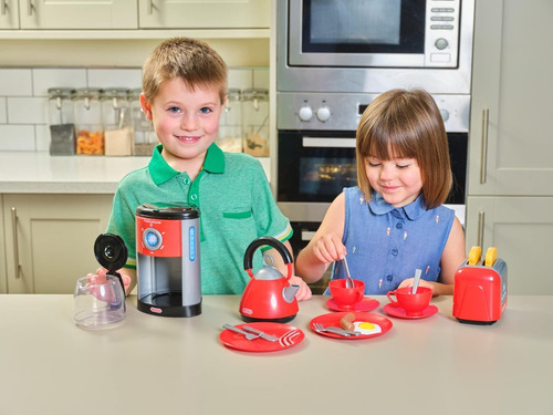 Kit Juguete De Cocina Conjunto Completo Con Utencilios Color Rojo
